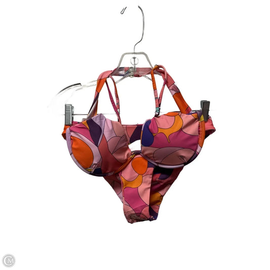 Swimsuit 2pc By Clothes Mentor In Multi-colored, Size: L