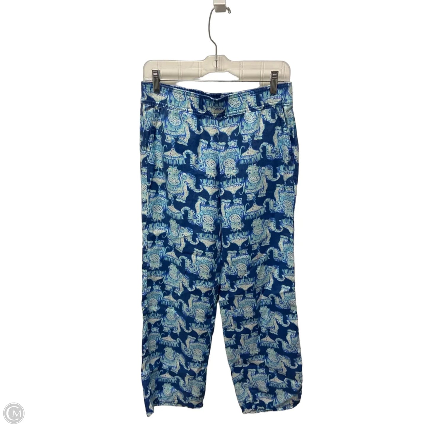 Pants Designer By Lilly Pulitzer In Blue & White, Size: S