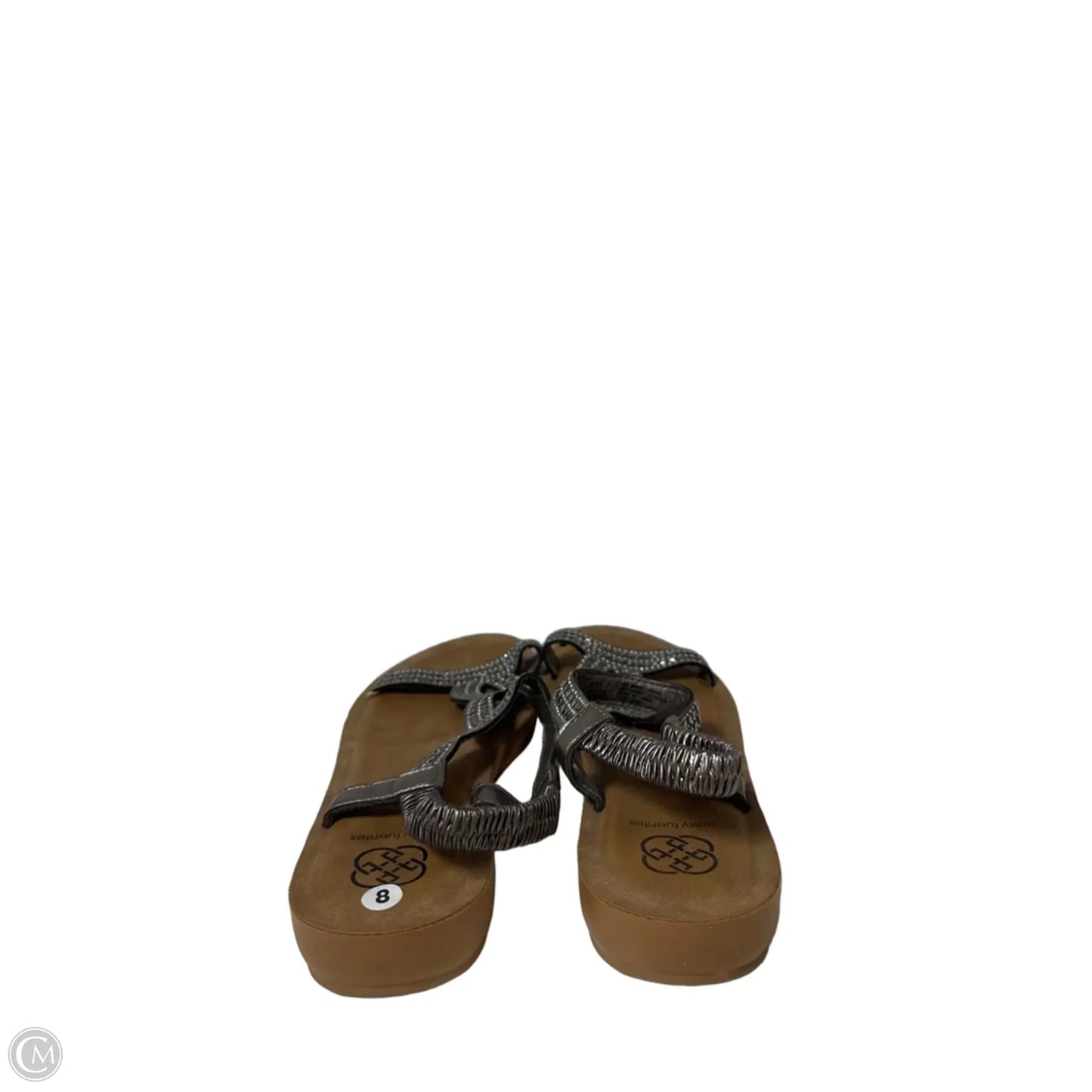 Sandals Flats By Daisy Fuentes In Grey, Size: 8