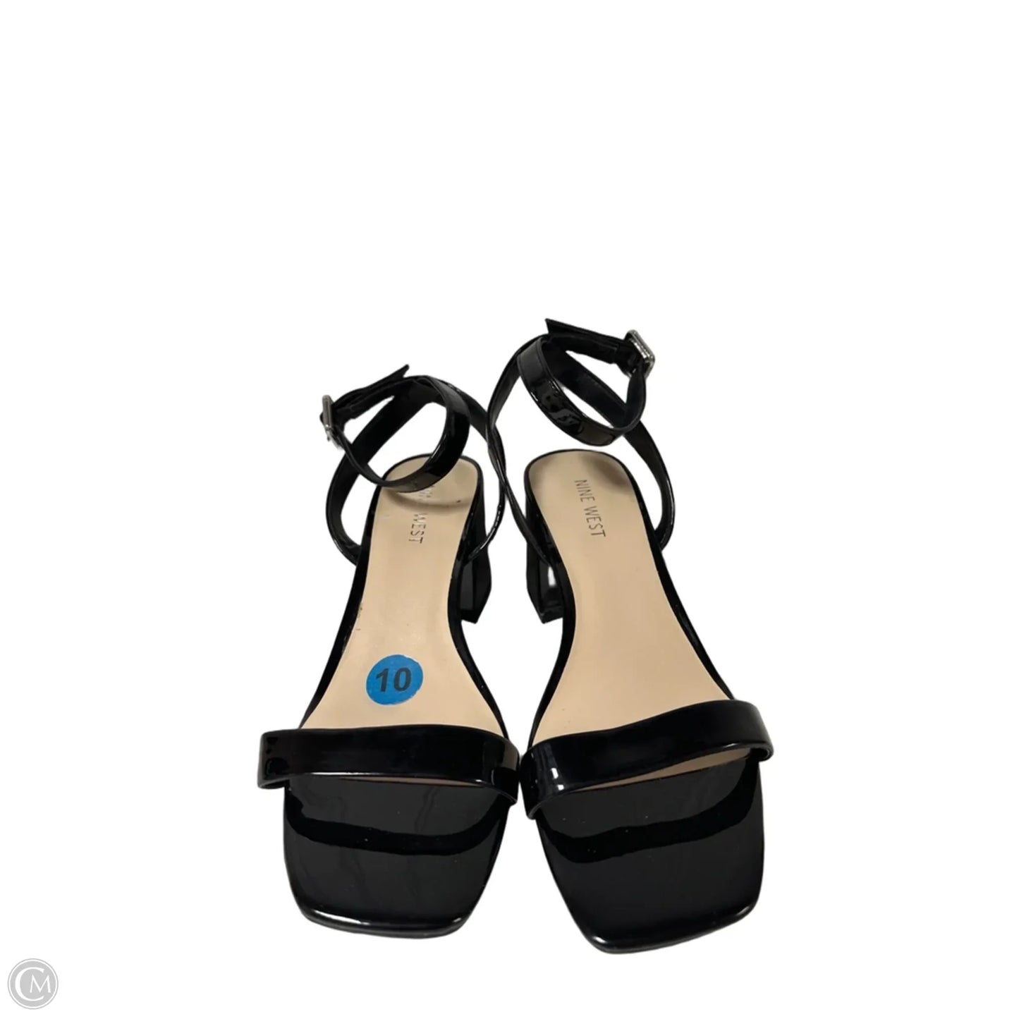 Sandals Heels Block By Nine West In Black, Size: 10