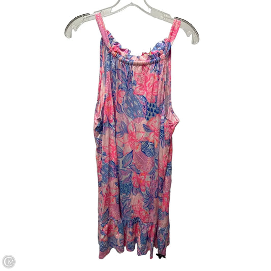 Dress Designer By Lilly Pulitzer In Blue & Pink, Size: 1x