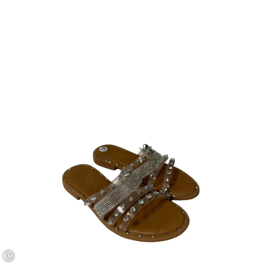 Sandals Flats By Nicole By Nicole Miller In Clear, Size: 6.5