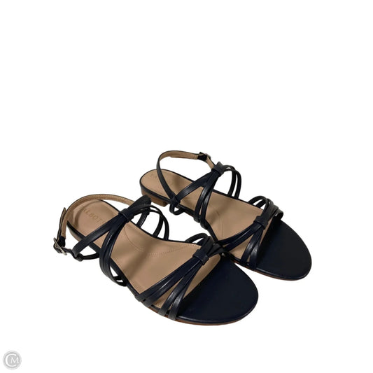 Sandals Flats By Talbots In Navy, Size: 6