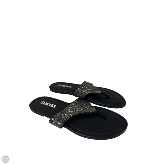 Sandals Flip Flops By Clothes Mentor In Black, Size: 7.5