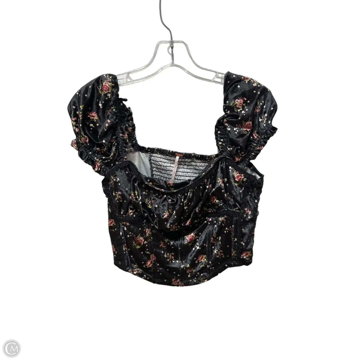 Top Short Sleeve By Free People In Black, Size: Sp