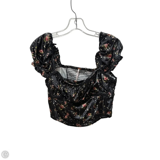 Top Short Sleeve By Free People In Black, Size: Sp