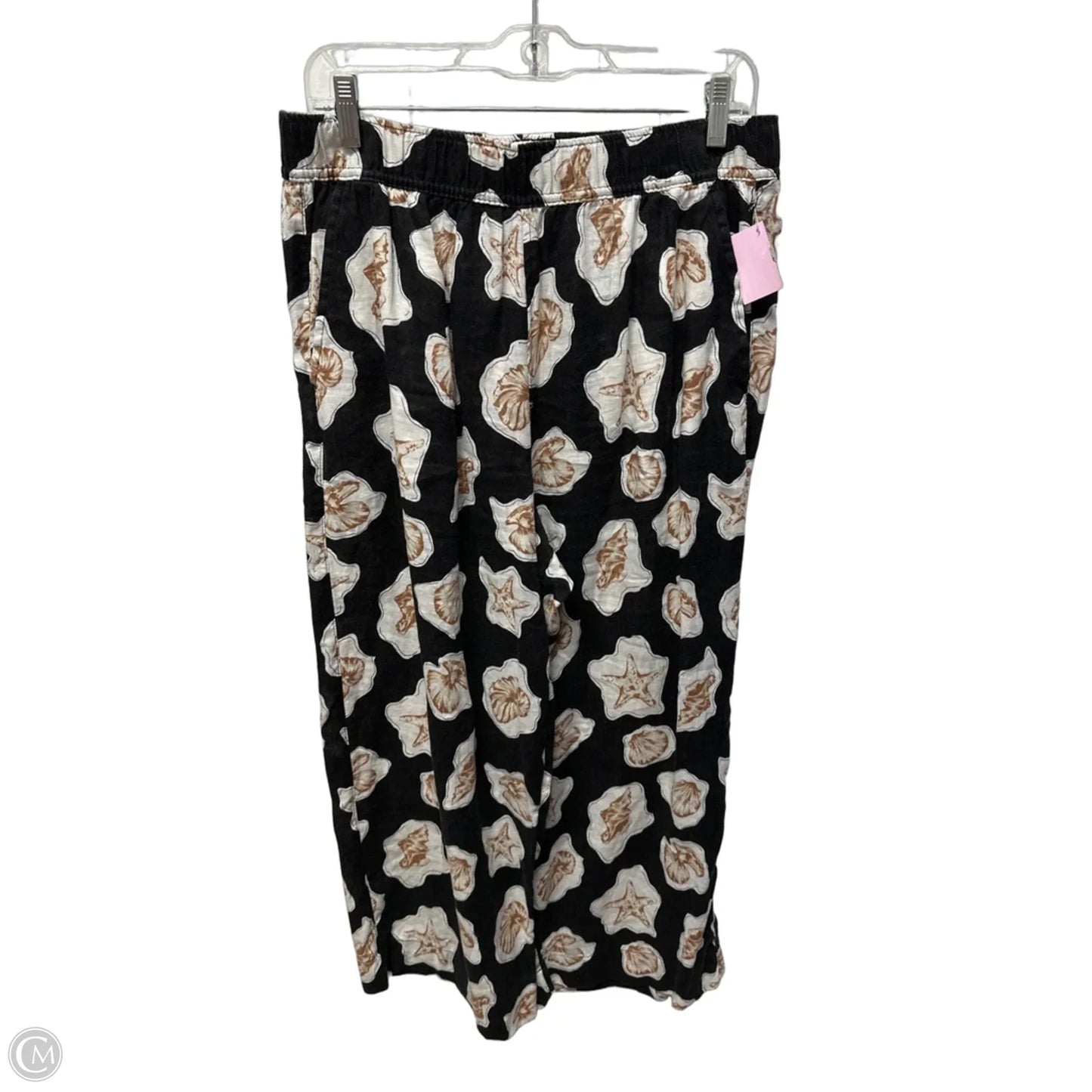 Pants Linen By Nicole By Nicole Miller In Black & White, Size: 14