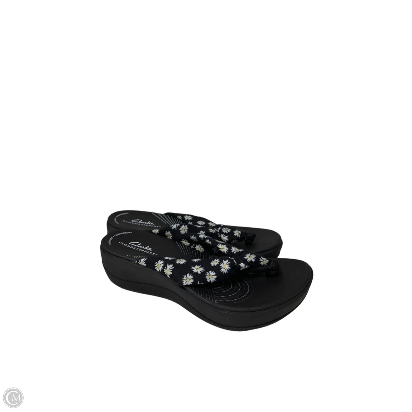 Sandals Flip Flops By Clarks In Black, Size: 6
