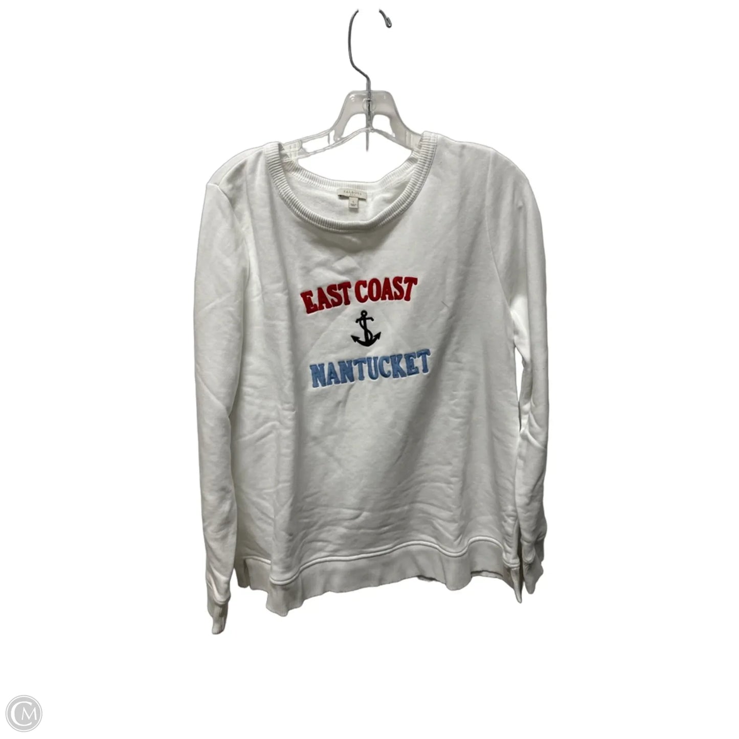 Sweatshirt Crewneck By Talbots In White, Size: L