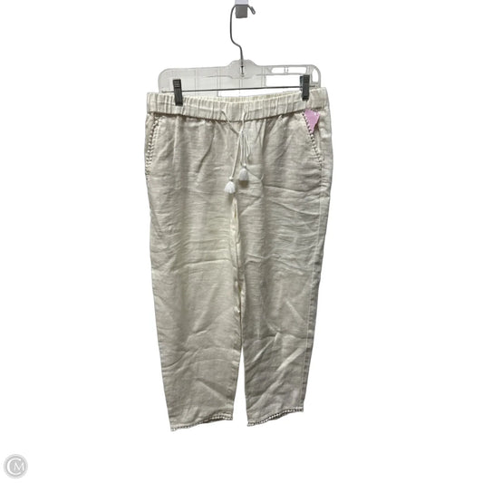 Pants Linen By Talbots In Cream, Size: 4