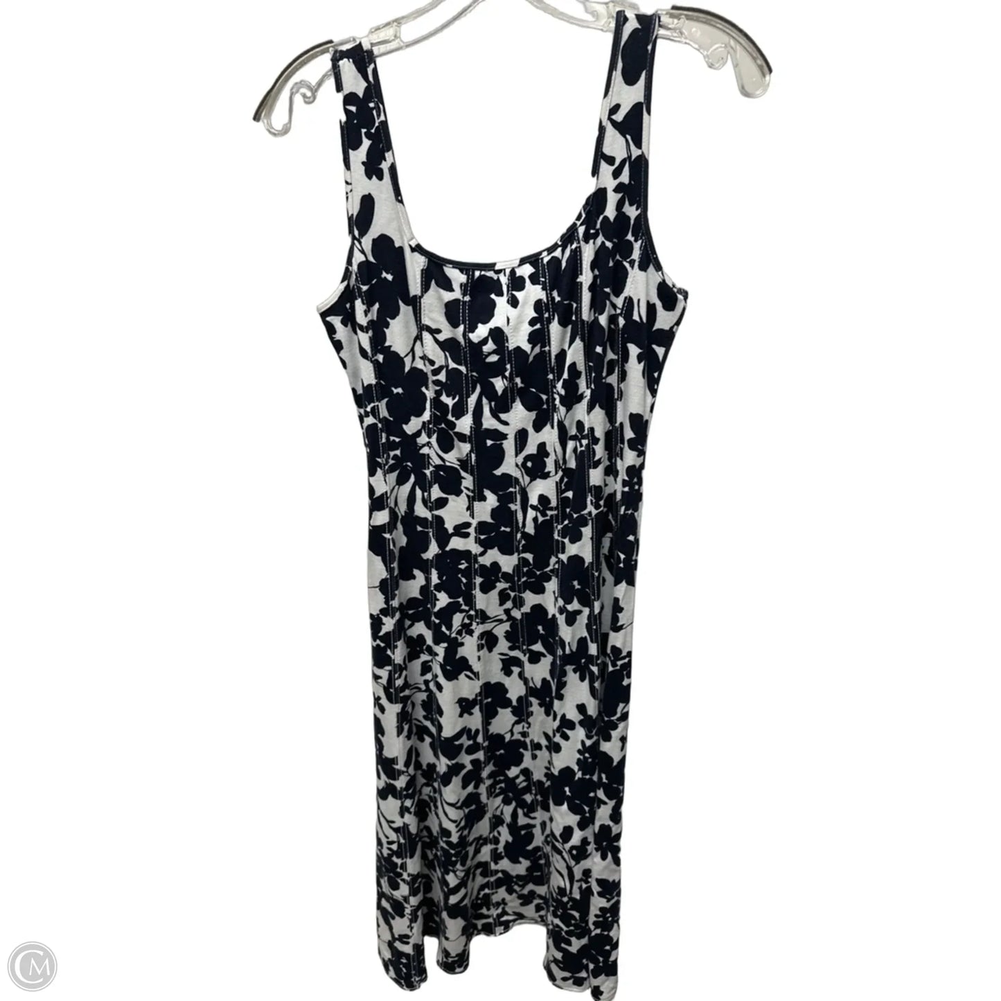 Dress Casual Midi By Loft In Blue & White, Size: S