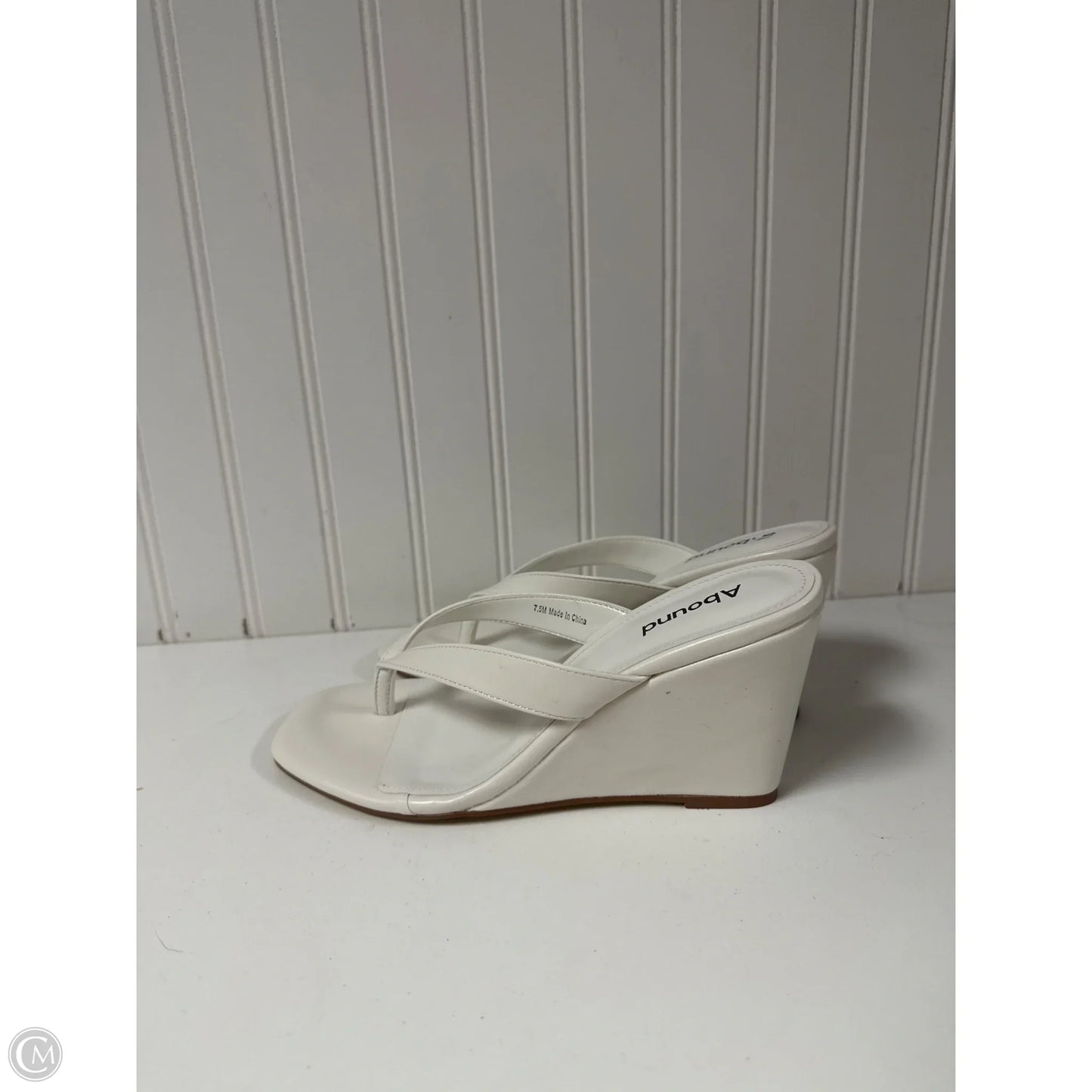 Sandals Heels Wedge By Abound In White, Size: 7.5