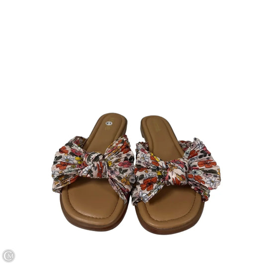 Sandals Flats By Kensie In Floral Print, Size: 7.5