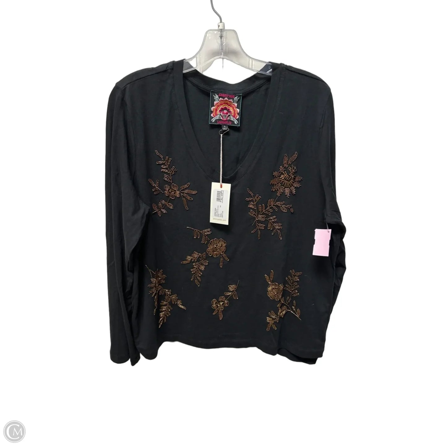Top Long Sleeve By Johnny Was In Black, Size: Xl