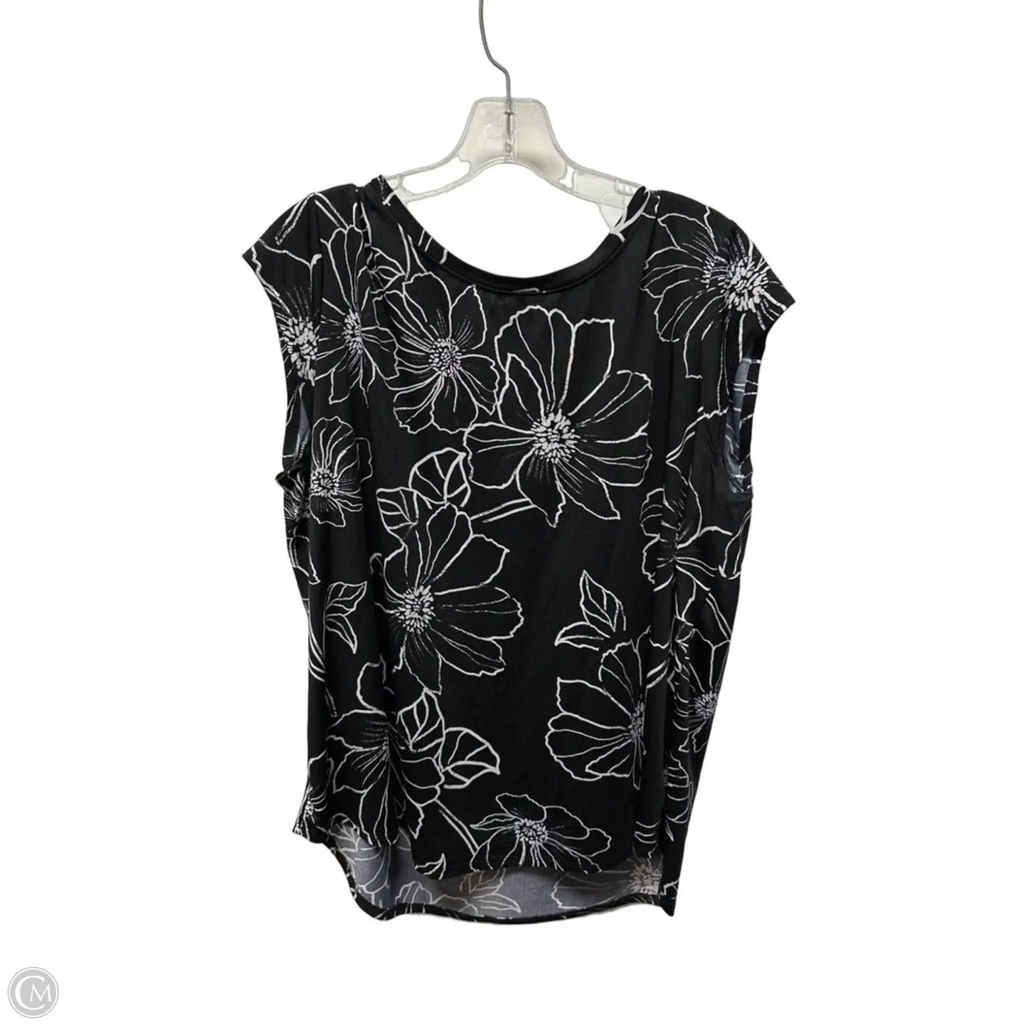 Top Short Sleeve Basic By Blue Sol In Black & White, Size: 1x