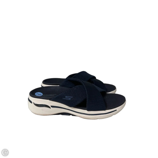 Sandals Flats By Skechers In Navy, Size: 6