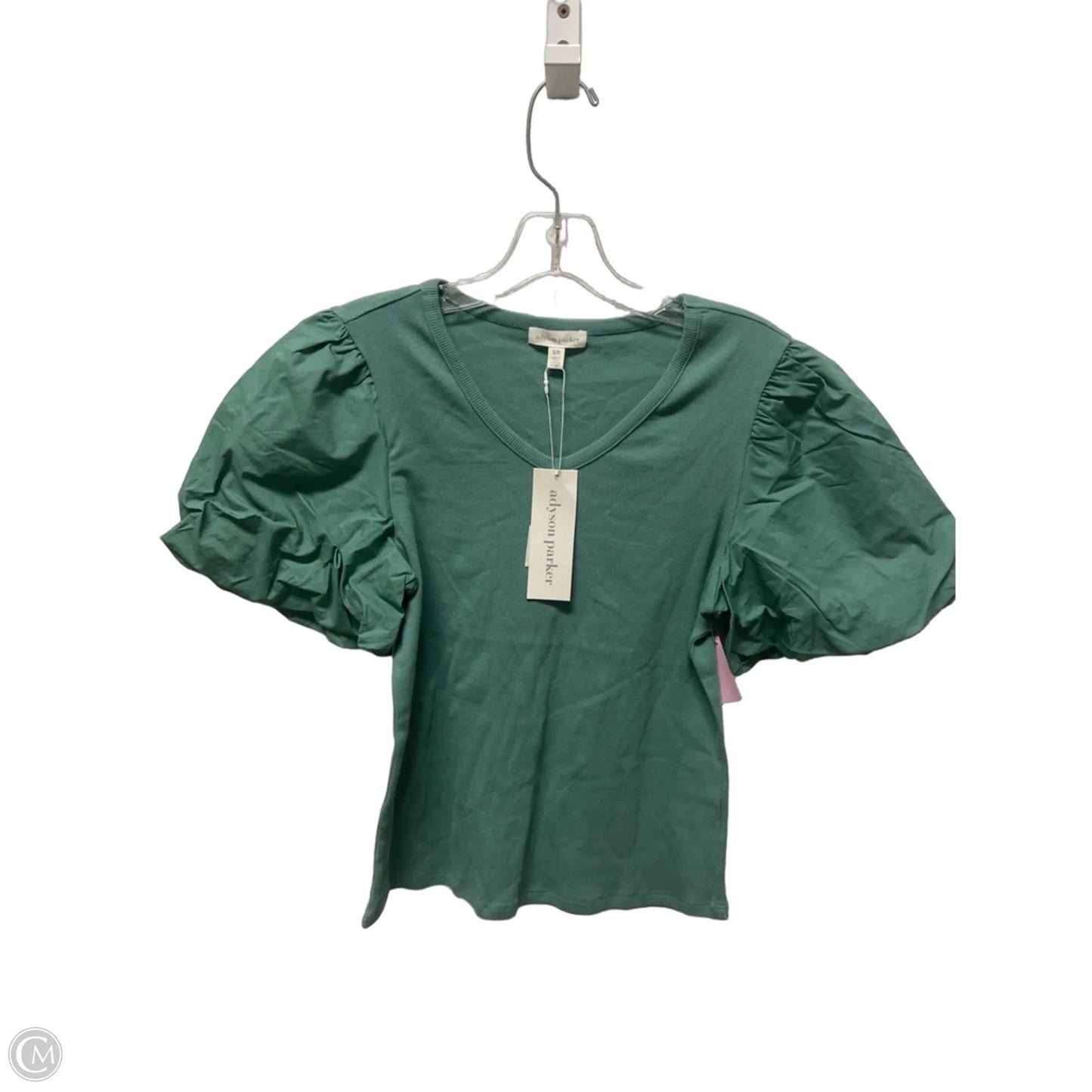 Top Short Sleeve Basic By Adyson Parker In Green, Size: Sp