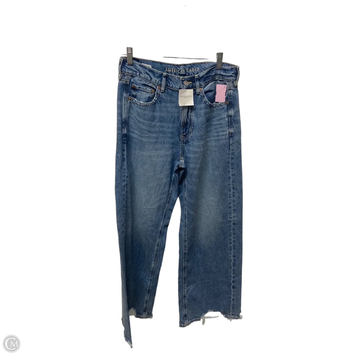 Jeans Wide Leg By American Eagle In Blue Denim, Size: 6