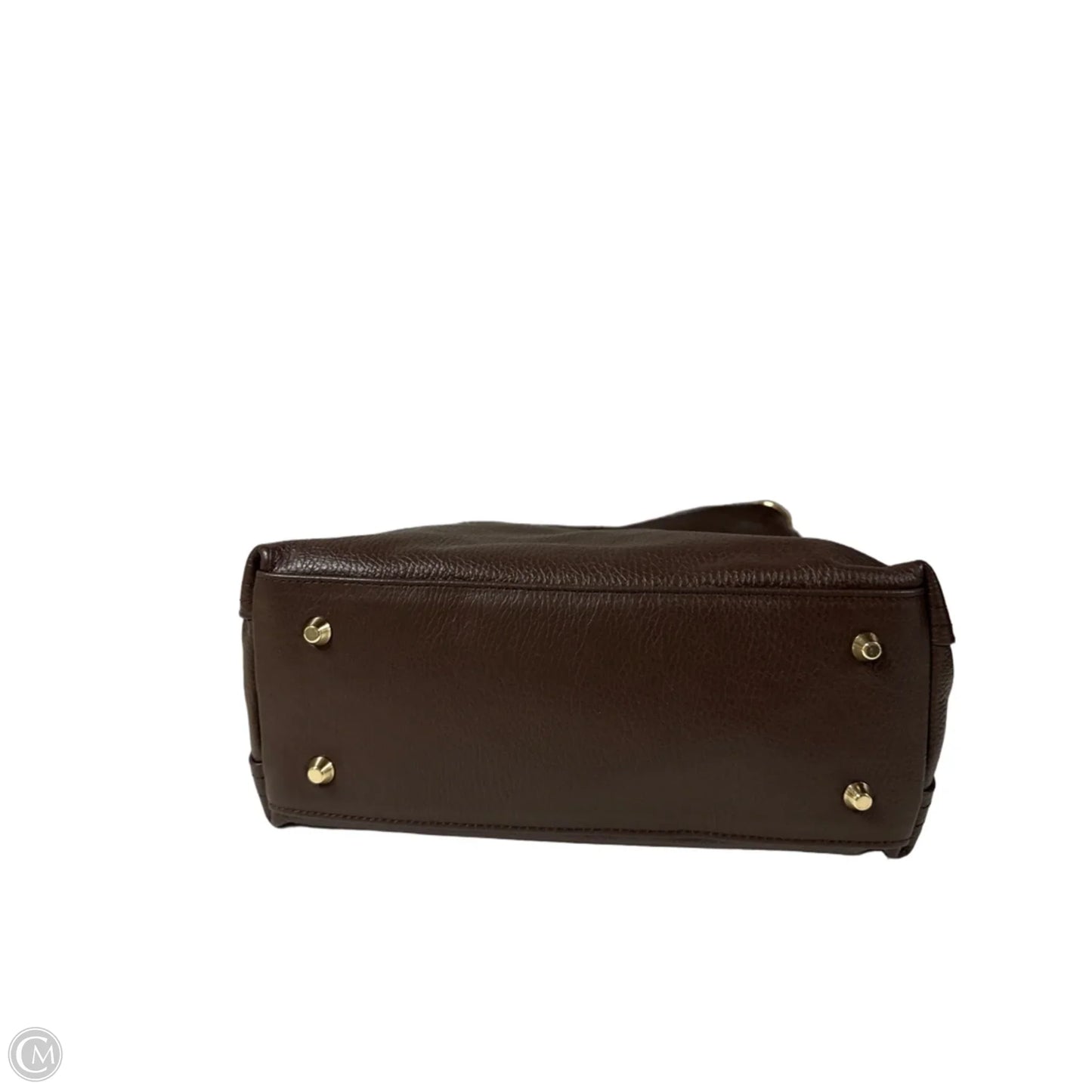 Handbag Leather By Valentina, Size: Large