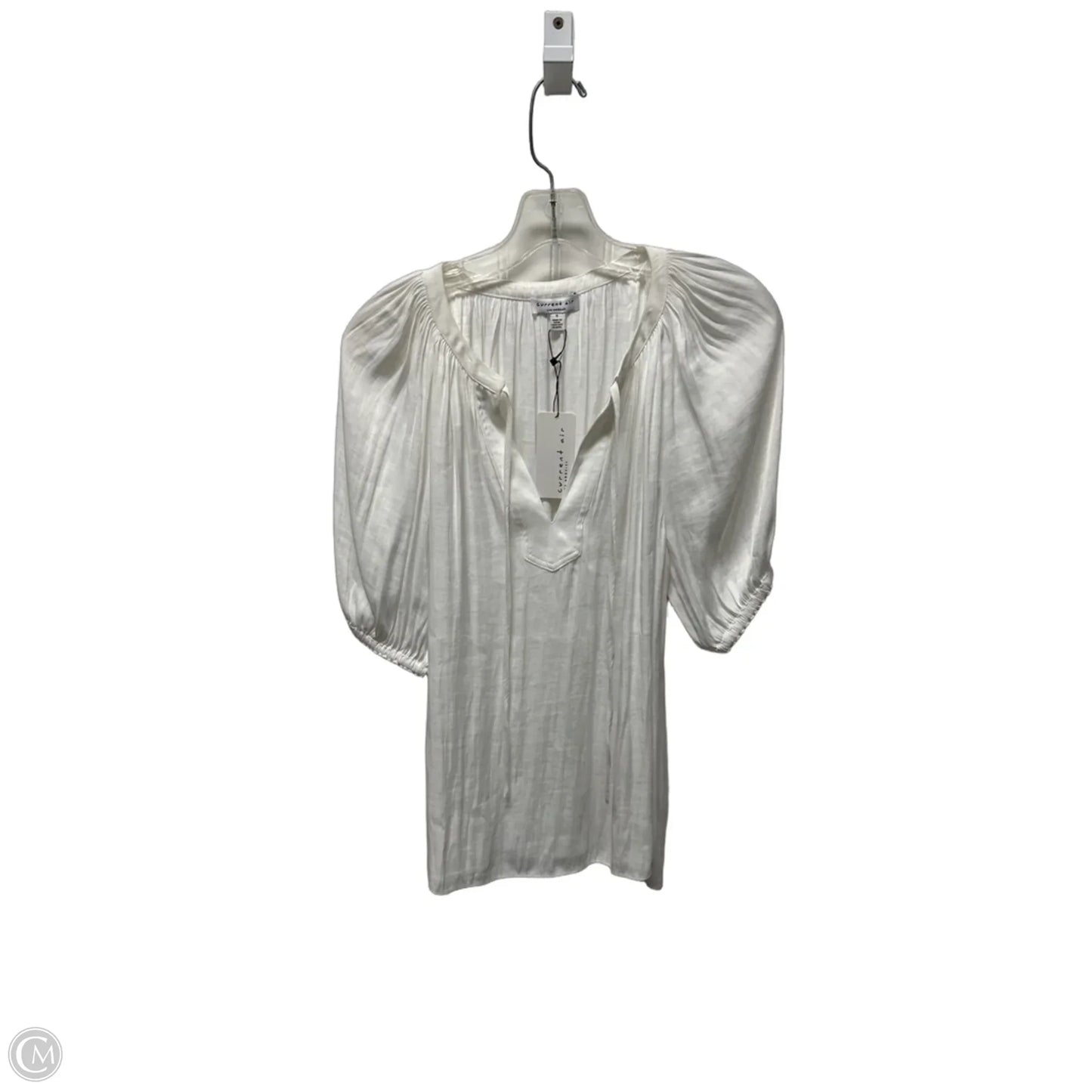 Top Short Sleeve By Current Air In White, Size: S
