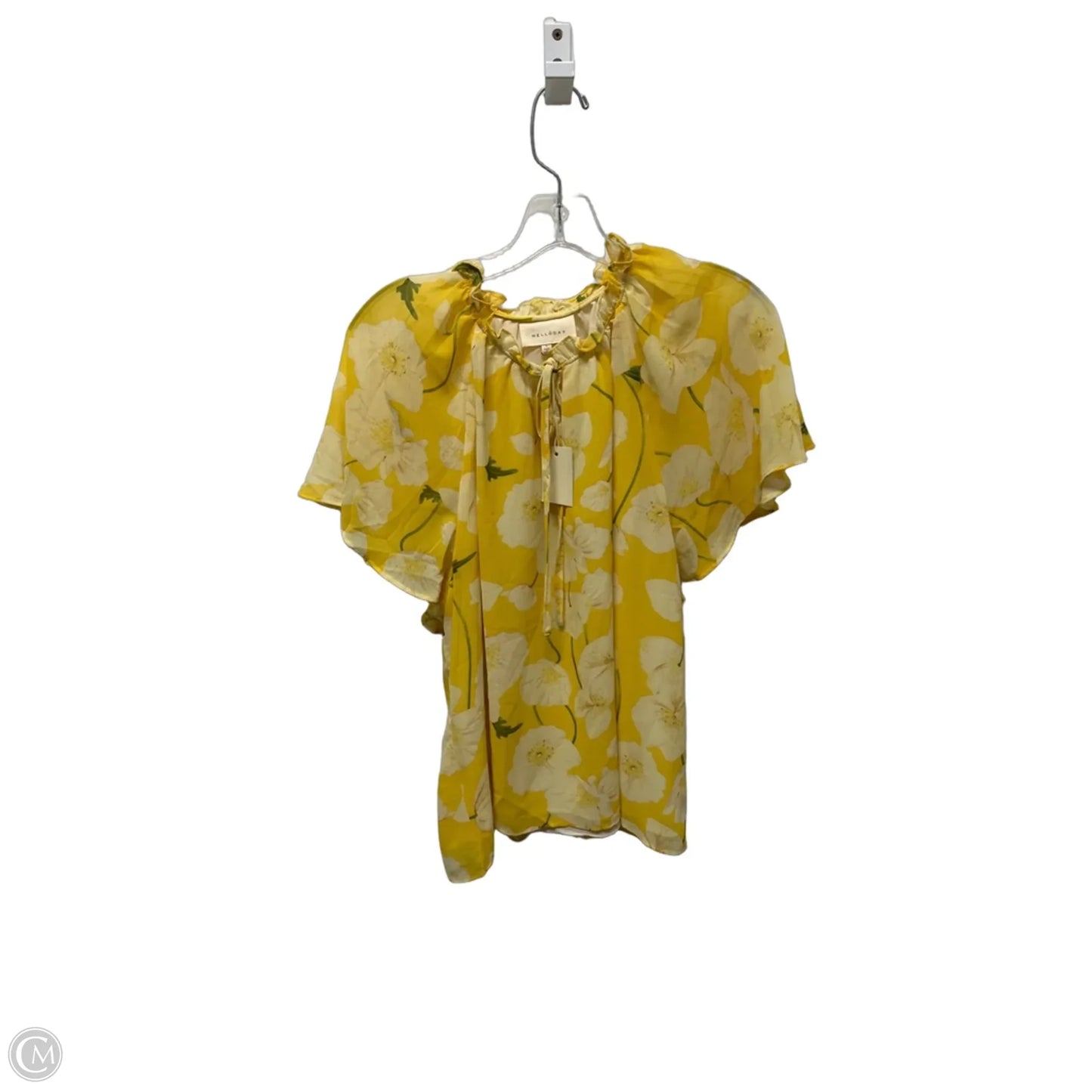 Top Short Sleeve By Melloday In Yellow, Size: L