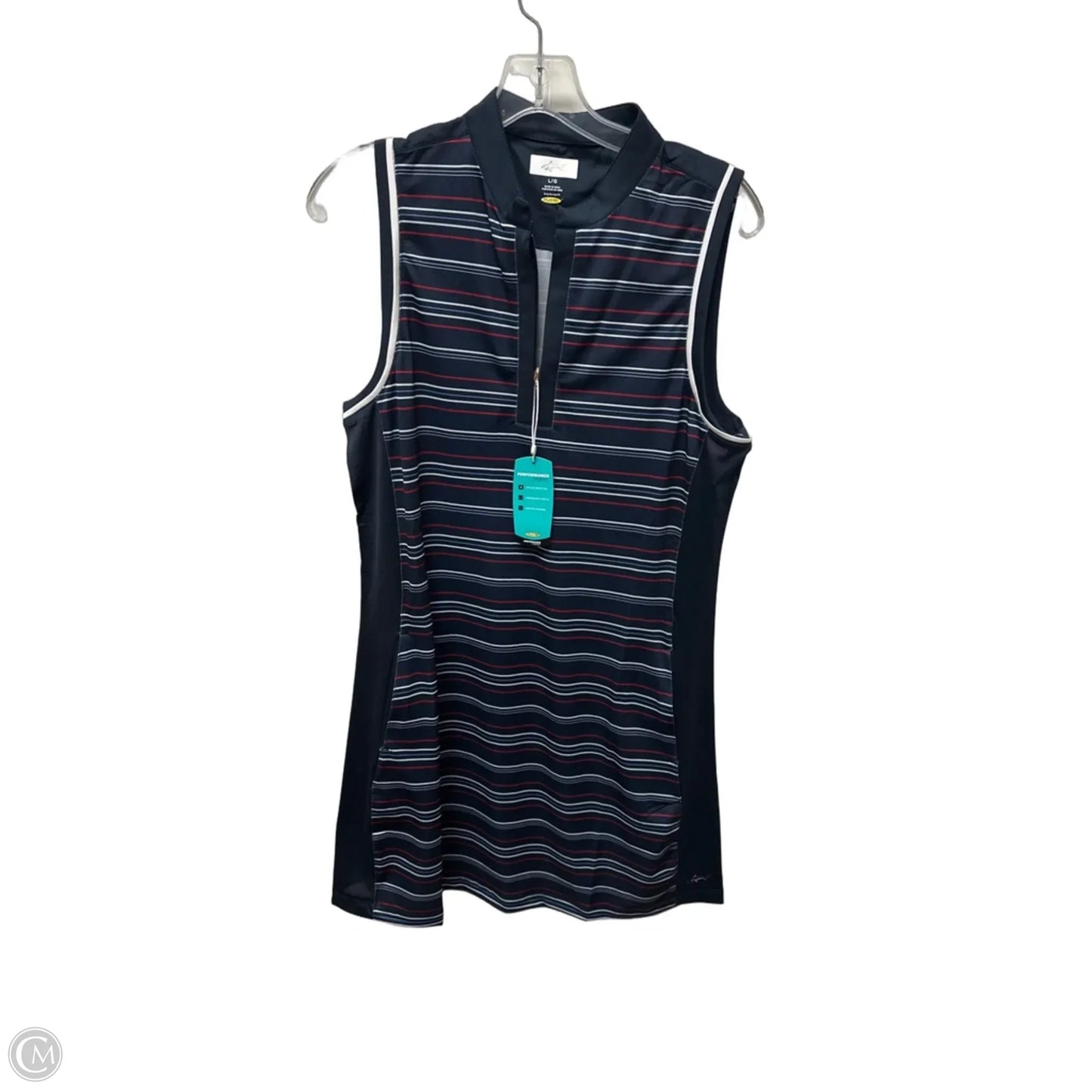 Athletic Dress By Greg Norman In Striped Pattern, Size: L