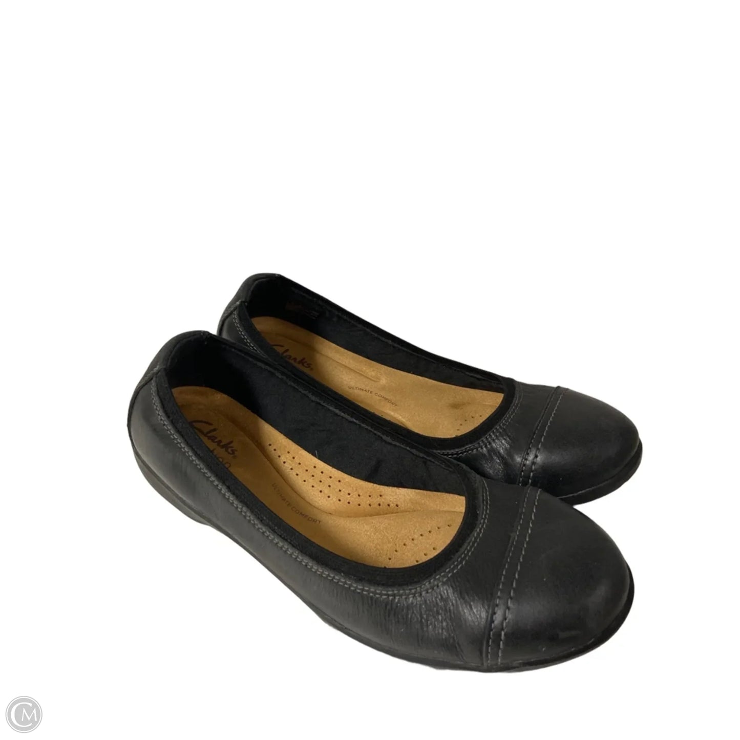 Shoes Flats By Clarks In Black, Size: 8.5