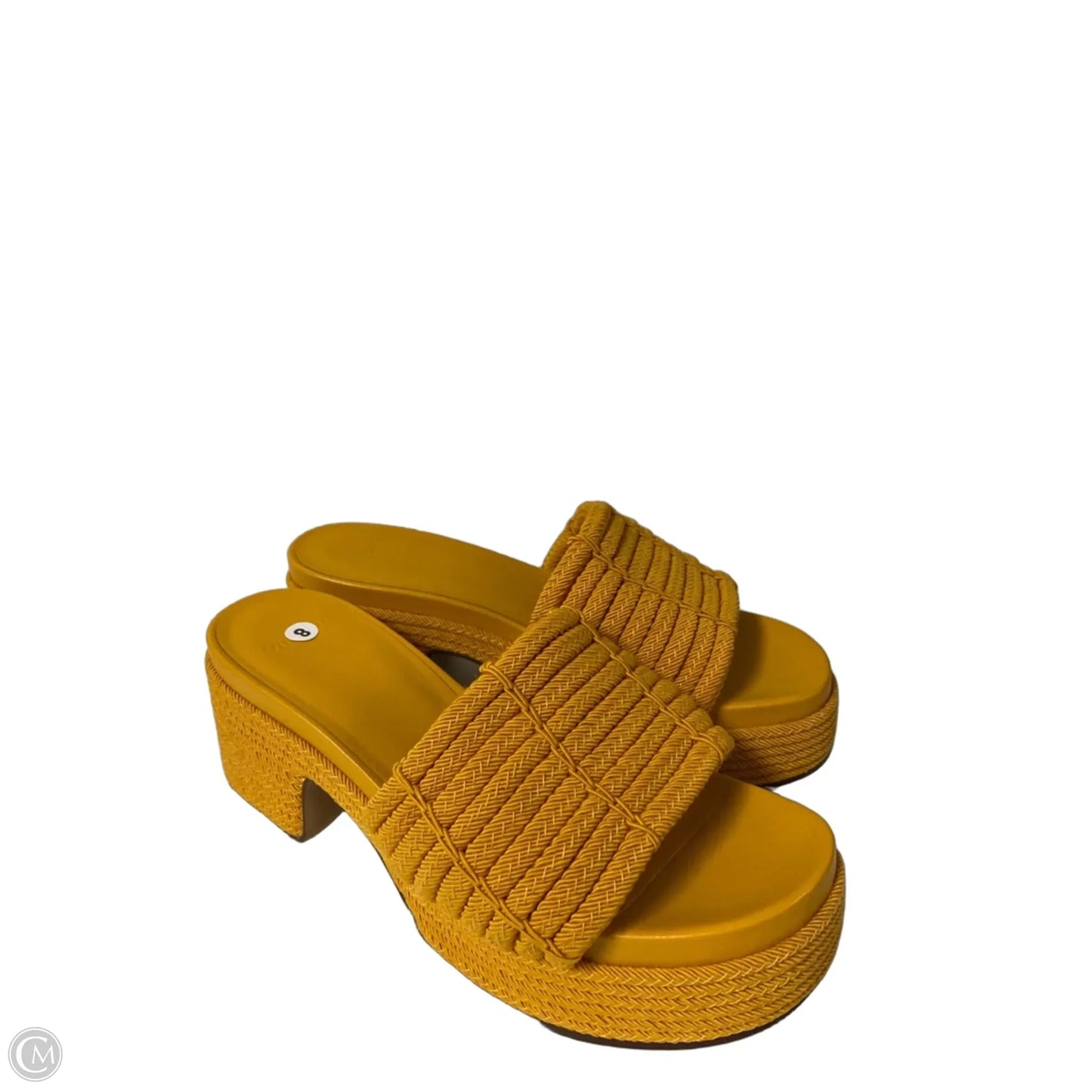 Sandals Heels Block By Vince In Yellow, Size: 8