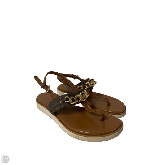 Sandals Flats By Michael By Michael Kors In Tan, Size: 7
