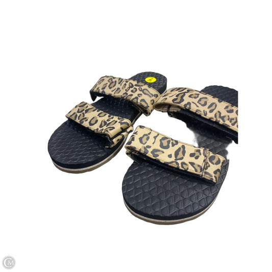 Sandals Flats By Volcom In Animal Print, Size: 7