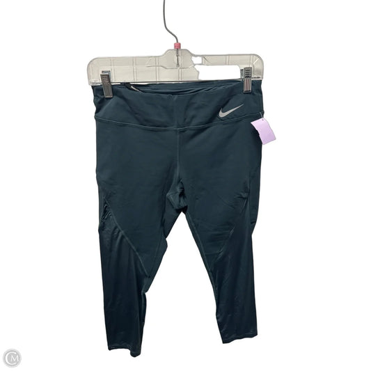 Athletic Leggings By Nike In Teal, Size: M
