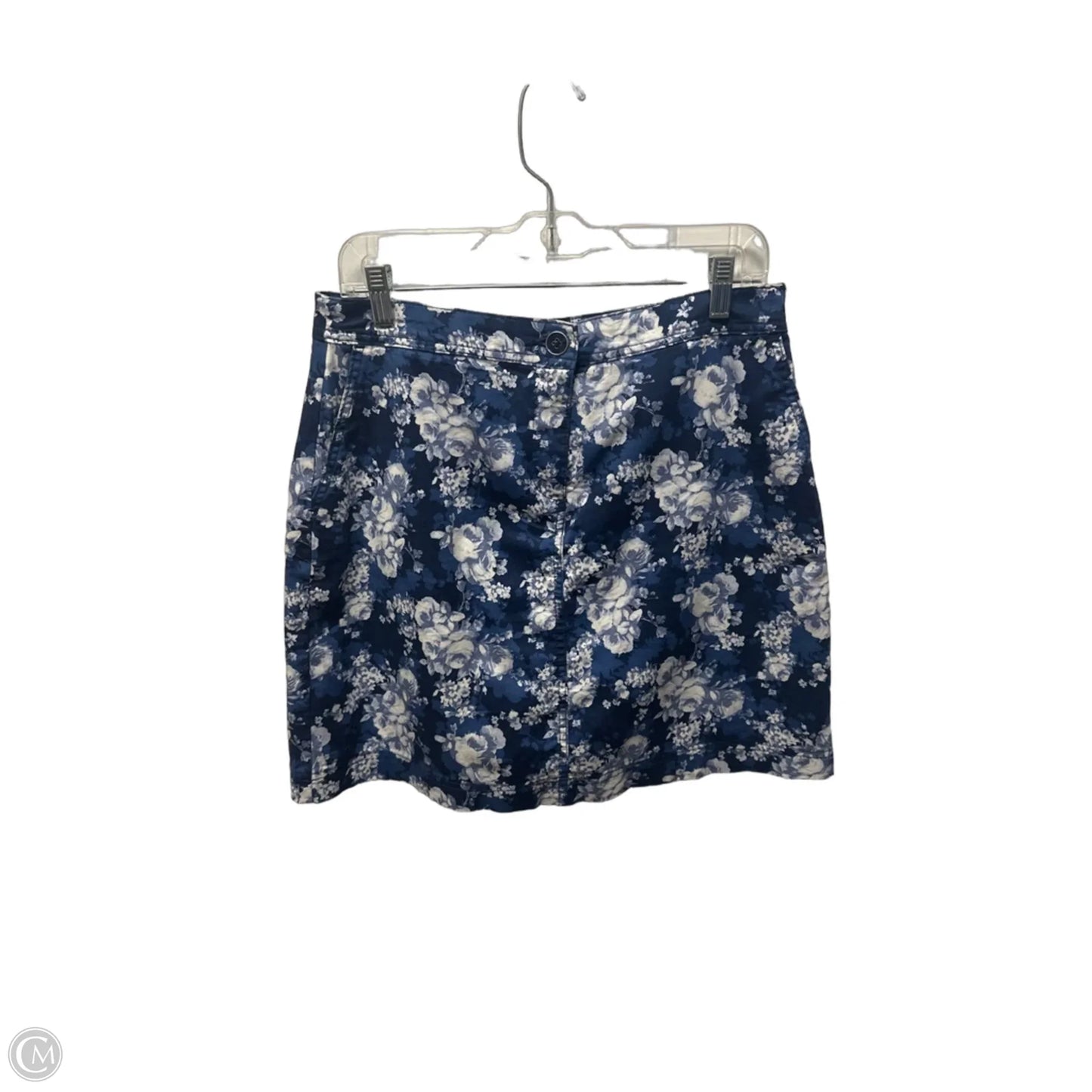 Skort By Karen Scott In Blue & White, Size: 8