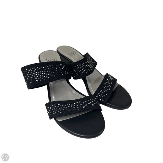 Sandals Heels Wedge By Impo In Black, Size: 7.5