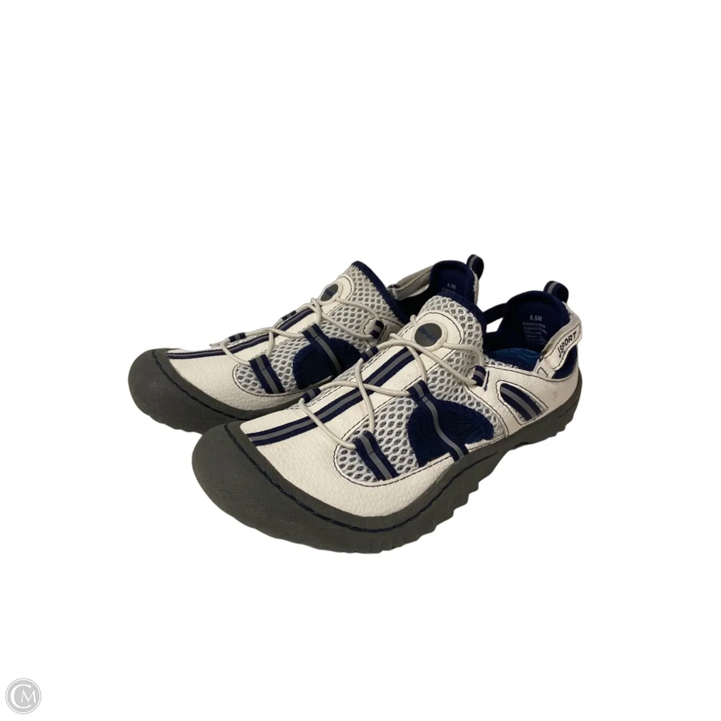 Shoes Flats By Jambu In Blue & White, Size: 6.5