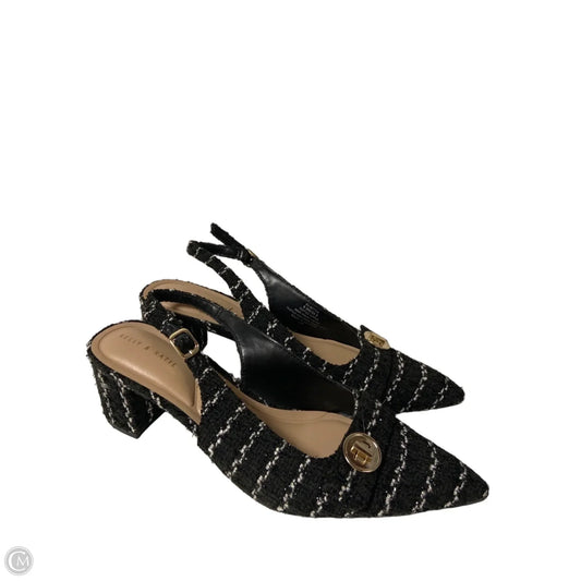 Shoes Heels Block By Kelly And Katie In Black & White, Size: 8.5