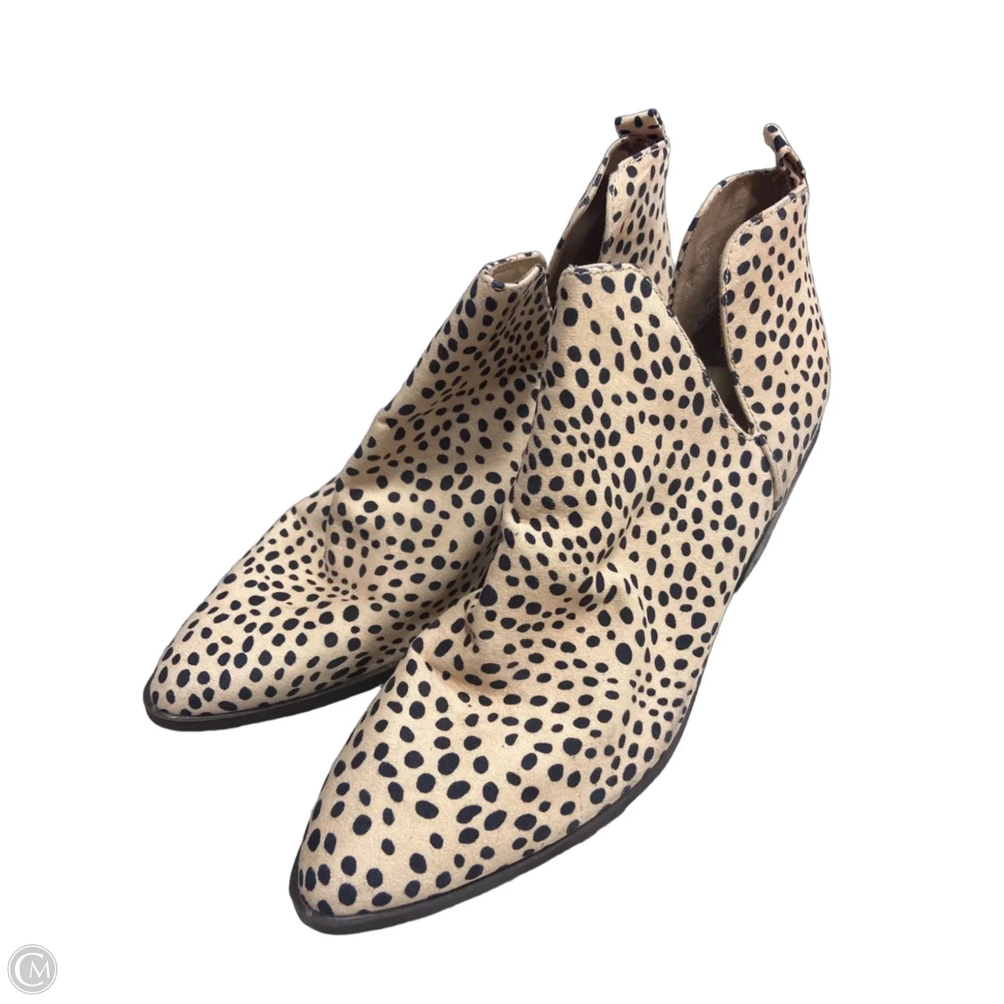 Boots Ankle Heels By Clothes Mentor In Animal Print, Size: 9