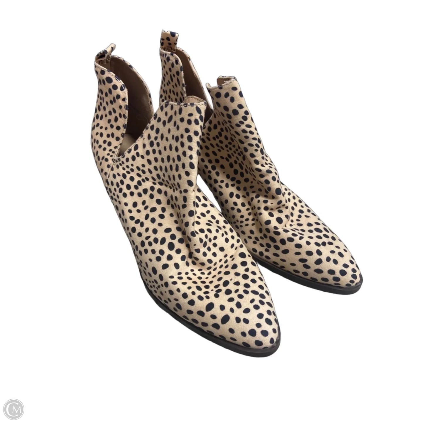 Boots Ankle Heels By Clothes Mentor In Animal Print, Size: 9
