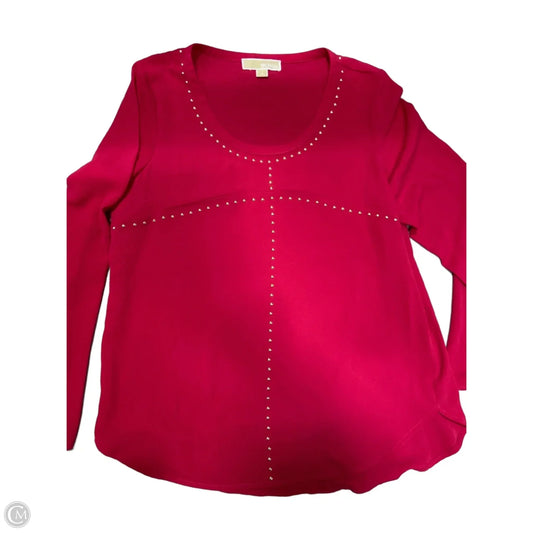 Top Long Sleeve By Michael By Michael Kors In Pink, Size: M