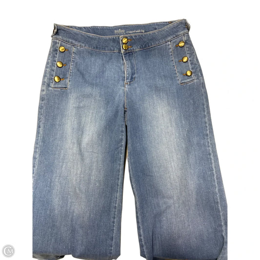 Jeans Cropped By New York And Co In Blue Denim, Size: 14