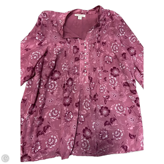 Top Long Sleeve By Coldwater Creek In Purple, Size: Xl