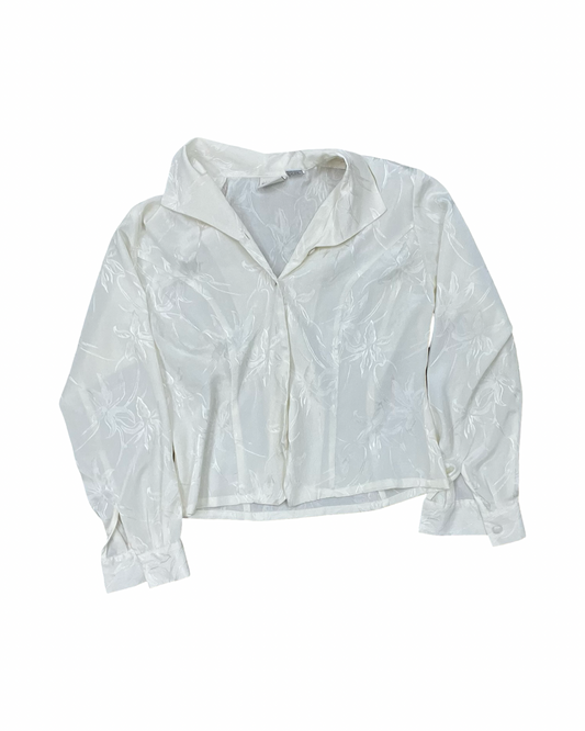 Blouse Ls By Petites By Sml In Cream, Size:S