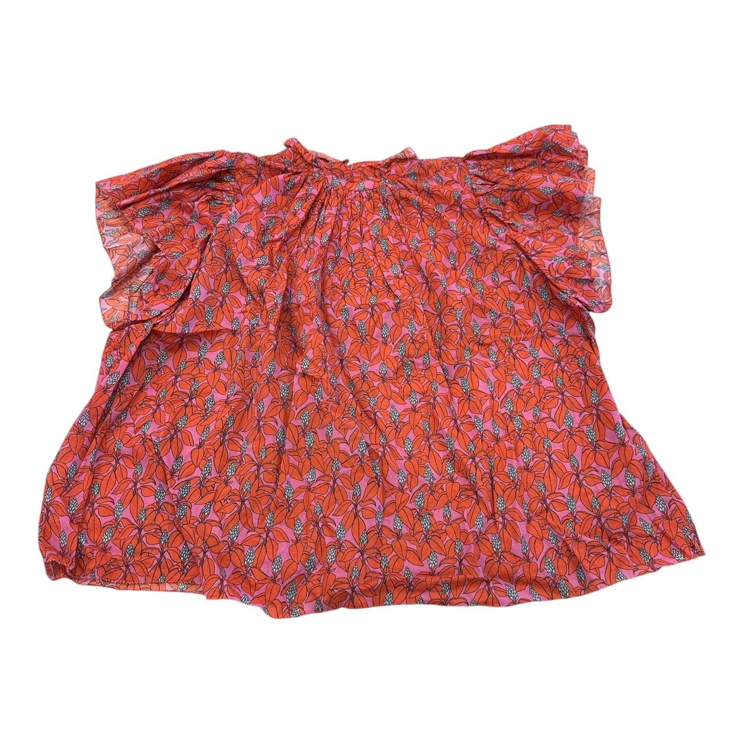 Blouse Ss By Clothes Mentor In Orange & Pink, Size:Xs