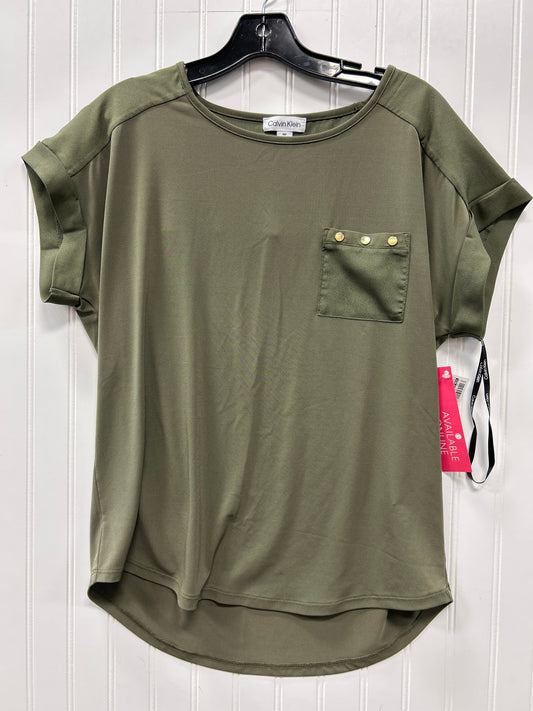 Top Ss By Calvin Klein In Green, Size:M