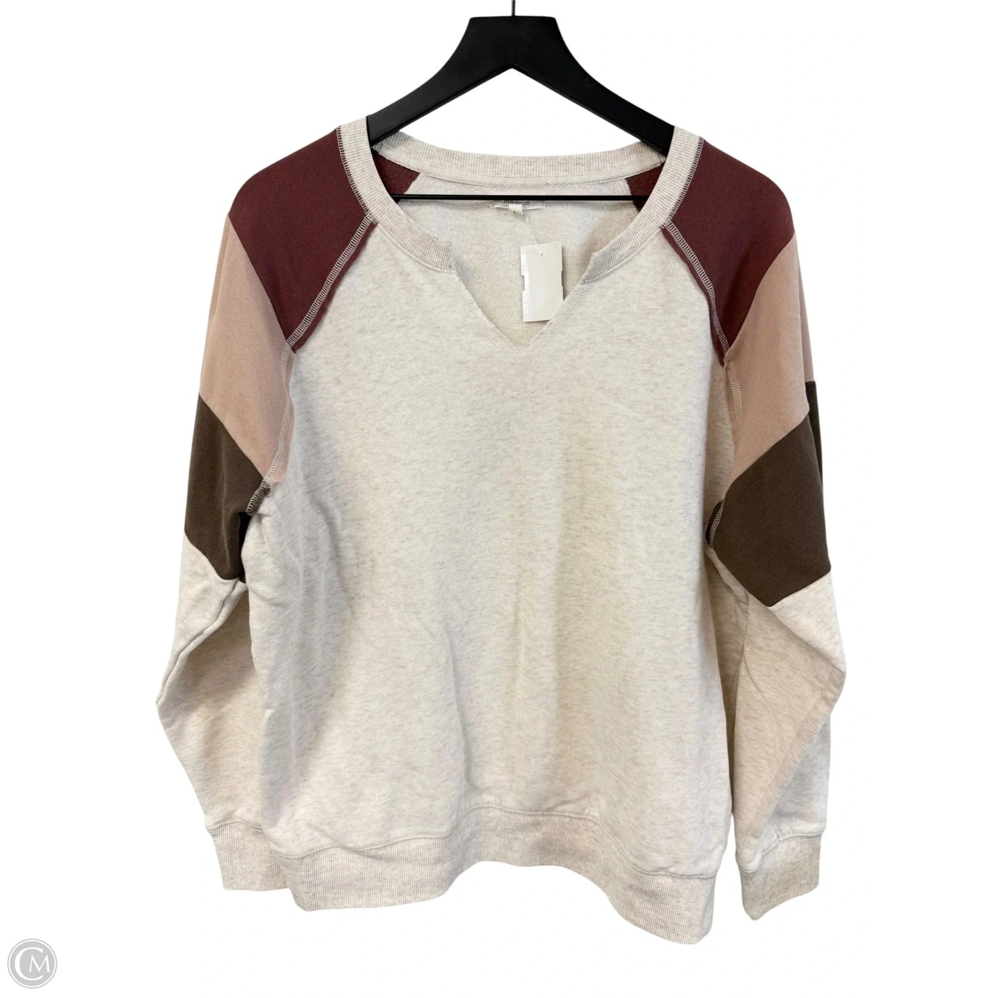 Sweatshirt Crewneck By Maurices In Pink & Tan, Size: L