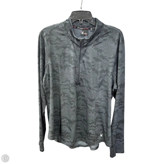 Athletic Top Long Sleeve Crewneck By Spyder In Grey, Size: Xxl