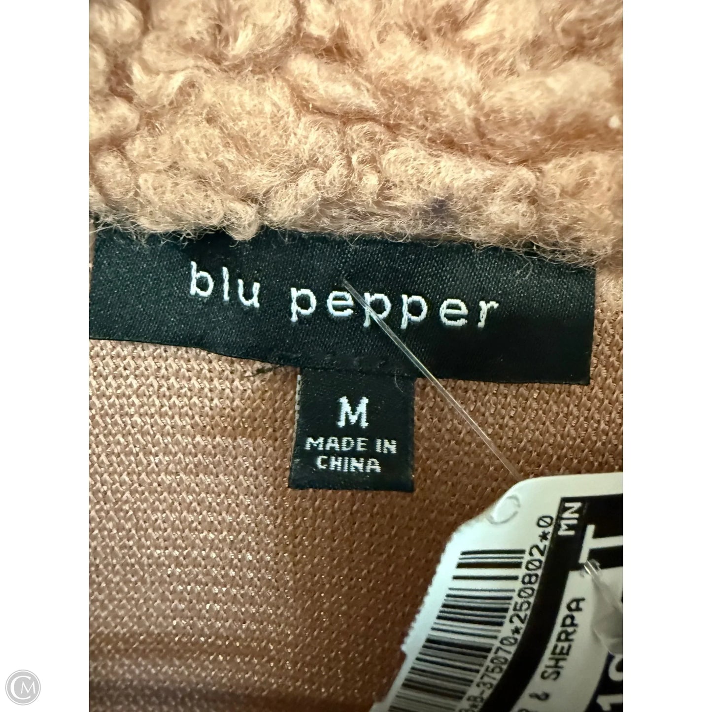 Jacket Faux Fur & Sherpa By Blu Pepper In Pink, Size: M