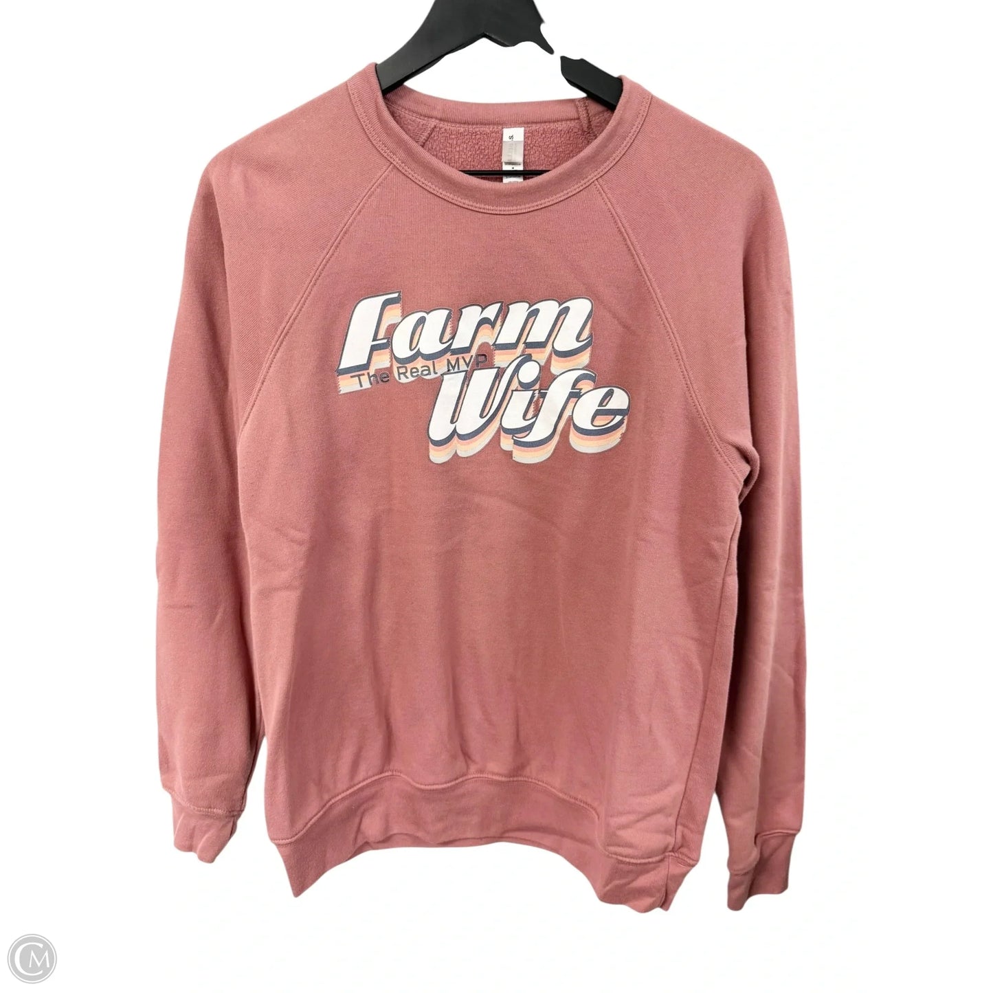Sweatshirt Crewneck By Bella + Canvas In Pink, Size: M