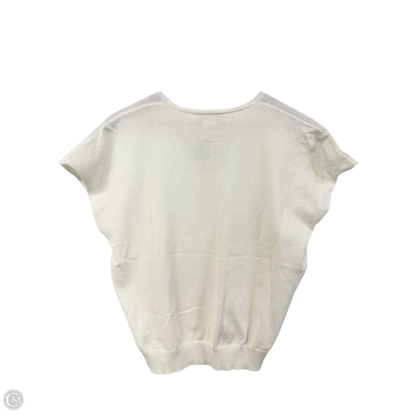 Sweater Short Sleeve By Cynthia Rowley In White, Size: M