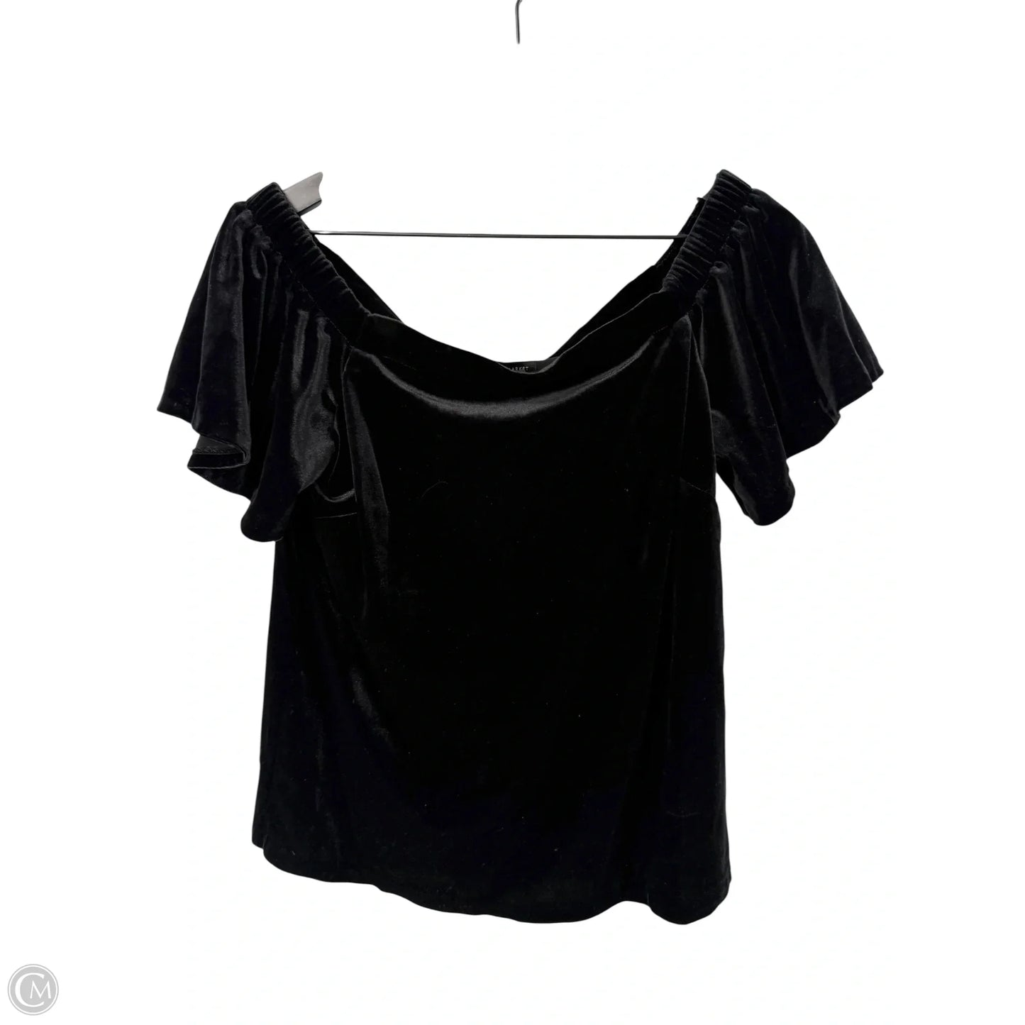 Top Short Sleeve By White House Black Market In Black, Size: S