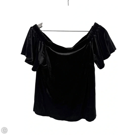 Top Short Sleeve By White House Black Market In Black, Size: S